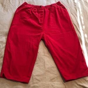 Classic Elements Red Ladies Capris